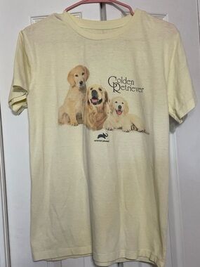 Golden Retriever Graphic Tee desert dreamer animal planet yellow small